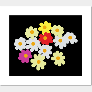 Floral Art Daisy Flowers for Mothers Day Posters and Art